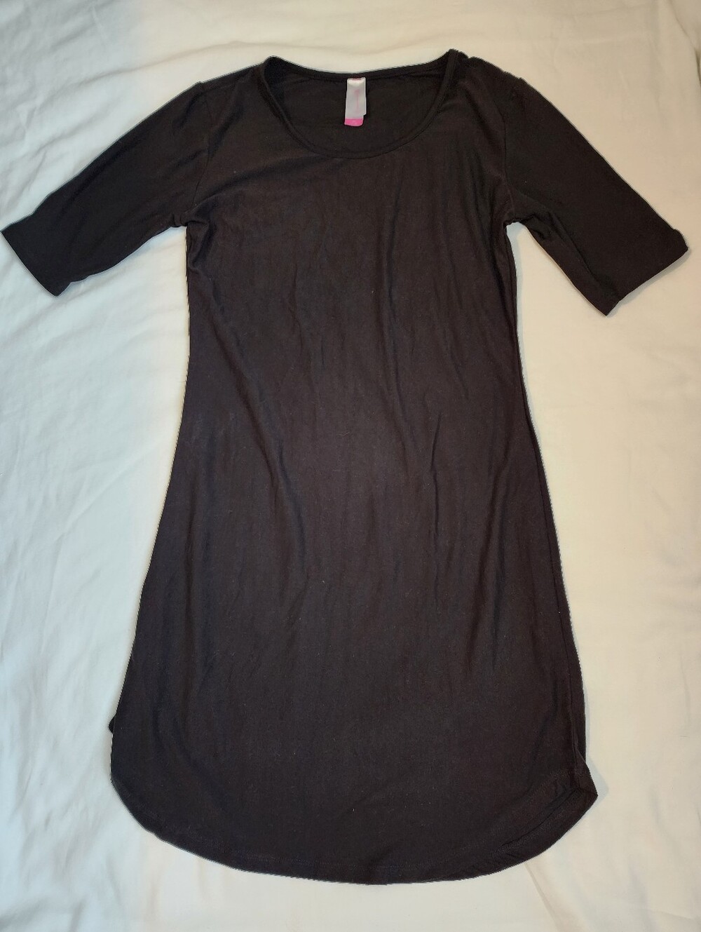 No Boundaries Black Midi Scoop Neck Dress